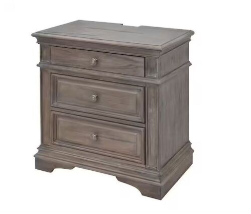 Highland Park Driftwood Nightstand 28 in. D x 17 in. W x 29.5 in. H  - Lot 100