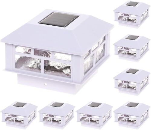 GreenLighting Modern Solar Post Cap Lights Fits 4x4 Wood, 4x4 & 5x5 PCV/Vinyl, 8 Pack  - Lot 217