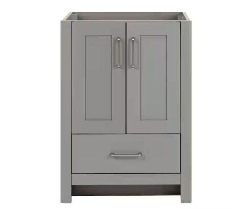 Westcourt 24 in. W x 22 in. D x 34 in. H Bath Vanity Cabinet without Top in Sterling Gray - Lot 540