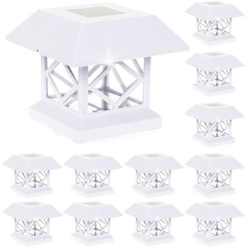 GreenLighting Summit Solar Post Cap Light for 4x4 Nominal Wood Posts, 12 Pack - Lot 590