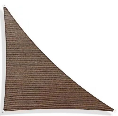 COLOURTREE 10 ft. x 10 ft. x 14.1 ft. 190 GSM Brown Right Triangle Sun Shade Sail Screen Canopy, Outdoor Patio and Pergola Cover  - Lot 422