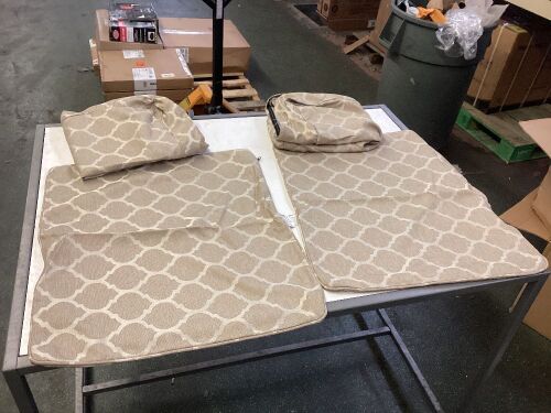 Hampton Bay Universal CushionGuard Toffee Trellis Deep Seat Slipcover Set - Lot 442