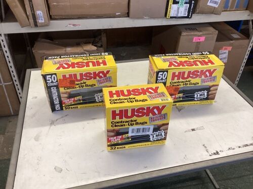 Lot of (3) Husky Contractor Clean-Up Bags - Lot 414