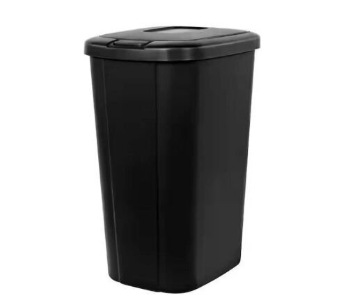 Hefty 13.3 Gal. Touch Lid Trash Can Black, 2 Pack  - Lot 504