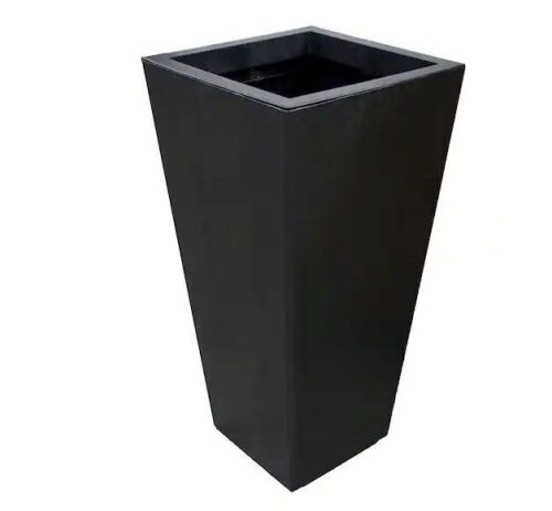 Tierra Verde Sonata 17.8 in. x 36 in. Slate Rubber Self-Watering Planter Decorative Pot - Lot 228
