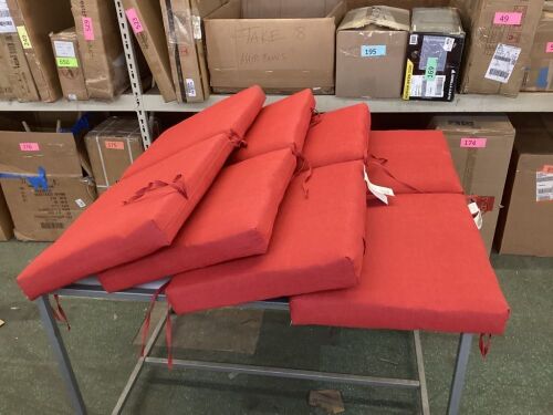 Arden Selections 20 in. x 20 in. Ruby Red Leala High Back Outdoor Dining Chair Cushion, 4 Pack  - Lot 434