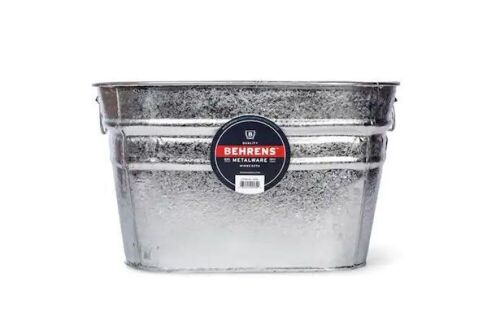 Lot of (2) Behrens 12 Gal. Hot Dipped Steel Square Tub  - Lot 631