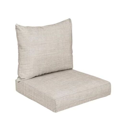 Deep Seating Outdoor Dining Chair Cushion in Sunbrella Cast Silver 25 x 25 x 5   - Lot 401