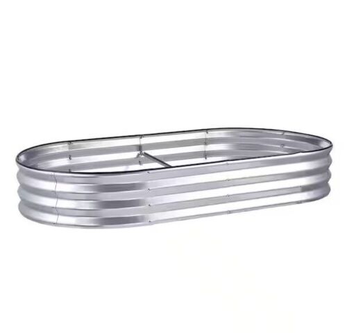 6 ft. x 3 ft. x 1 ft. Raised Garden Bed Galvanized Metal Planter Box with Open Base - Lot 411