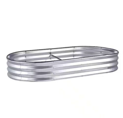 6 ft. x 3 ft. x 1 ft. Raised Garden Bed Galvanized Metal Planter Box with Open Base   - Lot 623