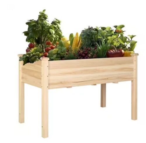 Veikous 47 in. x 23 in. x 30 in. Wooden Raised Garden Bed with Liner  - Lot 643