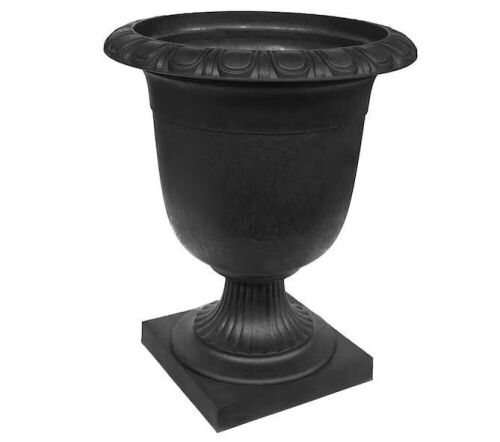 Tierra Verde Crescendo 19 in. W x 23 in. H Round Slate Rubber Self-Watering Urn - Lot 554