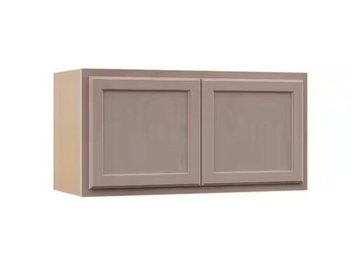 Hampton Bay 36 in. W x 12 in. D x 18 in. H Assembled Wall Bridge Kitchen Cabinet in Unfinished with Recessed Panel - Lot 308