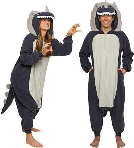 Funziez! Silver Lilly Adult Plush One Piece Cosplay Triceratops Costume, XL  - Lot 463
