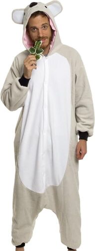 Funziez! Silver Lilly Adult Plush One Piece Cosplay Koala Bear Costume, XL  - Lot 501
