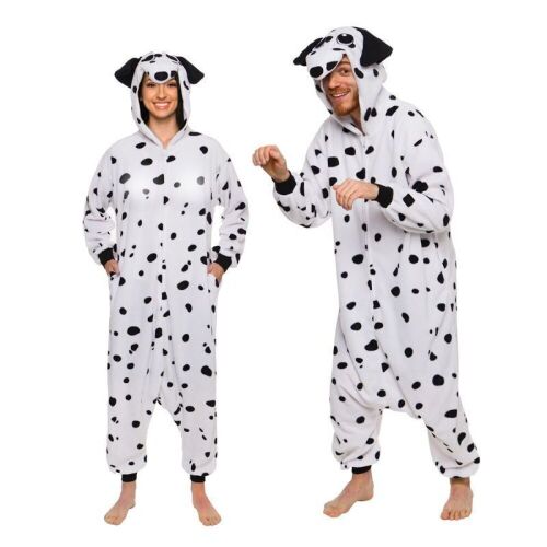 Funziez! Silver Lilly Adult Plush One Piece Cosplay Dalmation Costume, Medium  - Lot 198