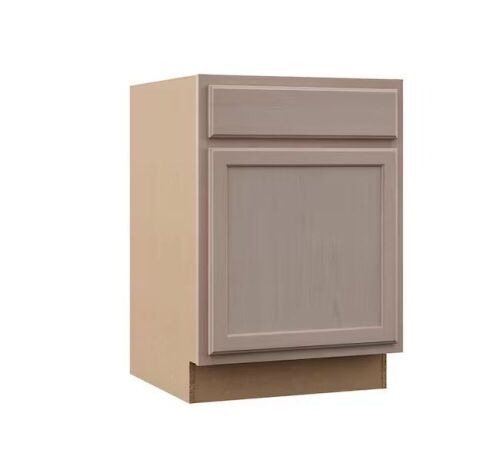 Hampton Bay 24 in. W x 24 in. D x 34.5 in. H Assembled Base Kitchen Cabinet in Unfinished with Recessed Panel - Lot 358