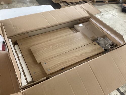 Swiss Madison Chateau 23.55 in. W x 17.9 in. D x 32.5 in. H Bath Vanity Cabinet without Top in Natural Oak - Unknown if Hardware Complete  - Lot 608