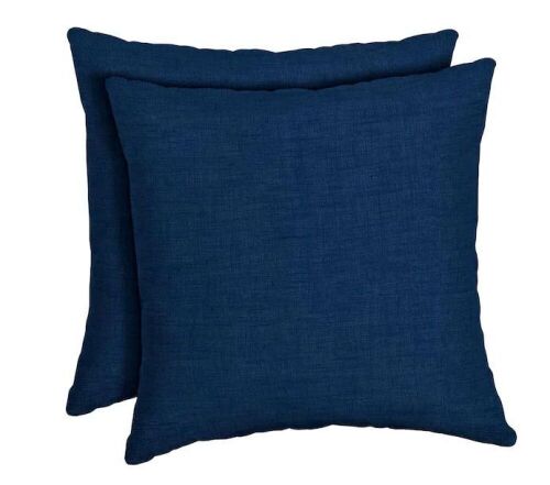 Arden Selections 16 x 16 Sapphire Blue Leala Square Outdoor Throw Pillow, 2 Pack   - Lot 695
