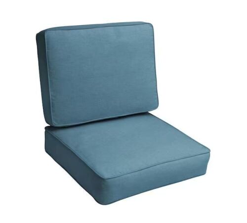 Sorra Home 22 x 22 Outdoor Corded Cushion Set in Sunbrella Spectrum Denim  - Lot 243