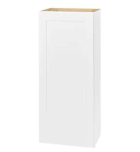 Hampton Bay Avondale 18 in. W x 12 in. D x 42 in. H Ready to Assemble Plywood Shaker Wall Kitchen Cabinet in Alpine White  - Lot 435