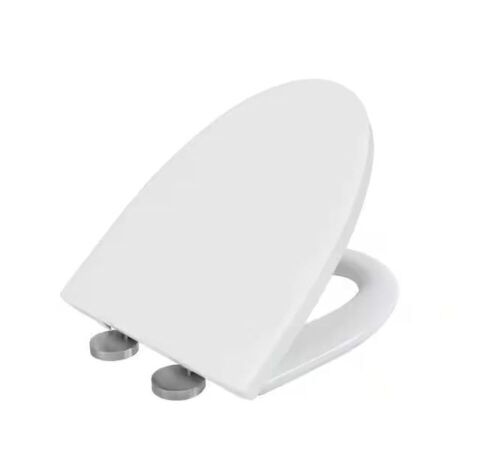 Lot of (2) Swiss Madison Elongated Closed Front Toilet Seat in Glossy White  - Lot 478
