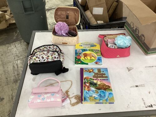 Lot of Travel Bags, Handbags & Kids Books  - Lot 716