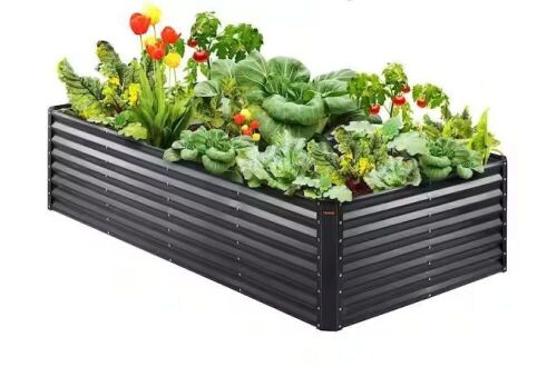 8 ft. x 4 ft. x 2 ft. Large Metal Raised Planter Box with Open Bottom - Lot 416