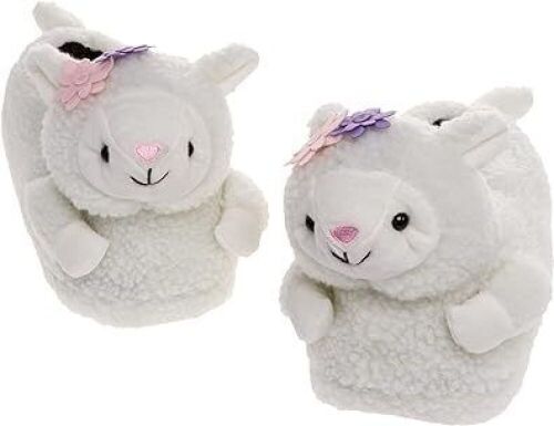Lot of (2) Funziez! Fuzzy Lamb Slippers, Small  - Lot 115