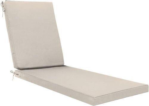 Patio Watcher Water-Resistant Chaise Lounge Cushion, 72 x 21 x 3 Inch, Beige  - Lot 579