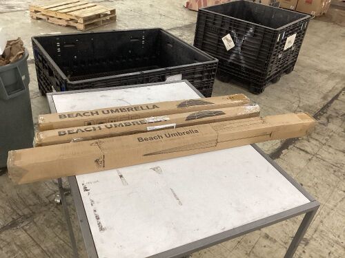 Lot of (3) Beach Umbrellas - Uninspected  - Lot 729