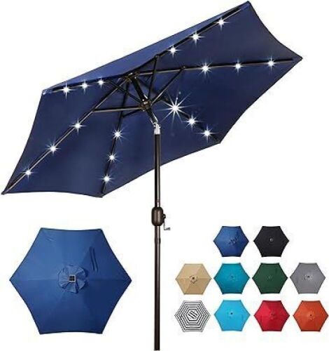 Blissun 7.5 ft Solar Market Patio Umbrella - Lot 707