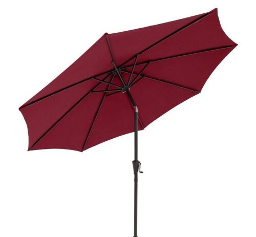 COBANA 9ft Patio Umbrella, Dark Red  - Lot 717