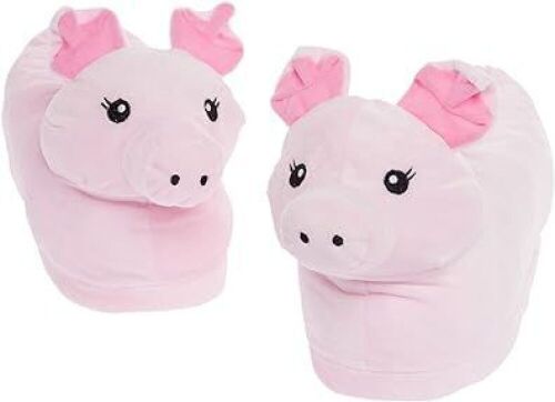 Lot of (2) Funziez! Fuzzy Pig Slippers, Large - Lot 618