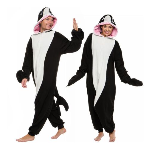 Funziez! Silver Lilly Adult Plush One Piece Cosplay Killer Whale Costume, Small - Lot 147