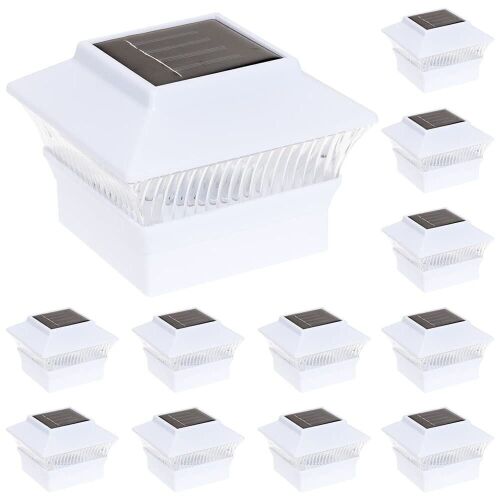 GreenLighting Standard #1 4x4 Solar Post Cap Lights Fits 4x4 & 5x5 PCV/Vinyl, 12 Pack  - Lot 153