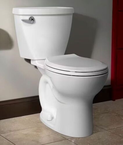 American Standard Cadet 3 Two-Piece 1.28 GPF Single Flush Round Chair Height Toilet with Slow-Close Seat in White - Lot 94