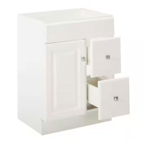 Design House Wyndham 24 in. W x 18 in. D Unassembled Bath Vanity Cabinet Only in White Semi-Gloss - Lot 42