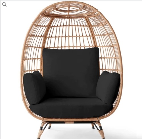 Wicker Egg Chair Oversized Indoor Outdoor Patio Lounger - Lot 131a