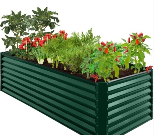 Outdoor Metal Raised Garden Bed for Vegetables, Flowers, Herbs - 8x4x2ft - Lot 175