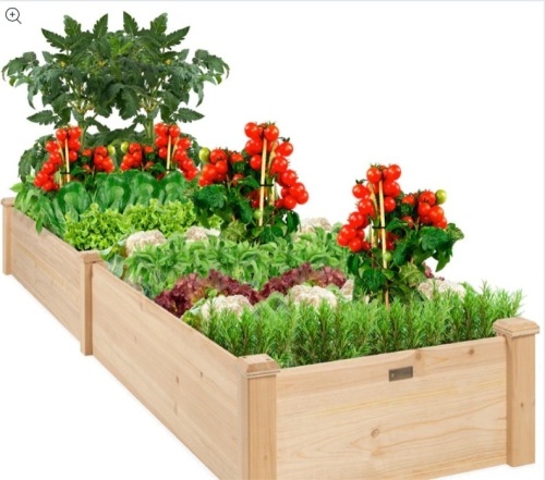 Wooden Raised Garden Bed Planter for Garden, Lawn, Yard - 8x2ft - Lot 176