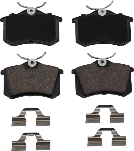 H HENZIKON HIGH-PERFORMANCE HZ340 QuietCast Premium Ceramic Disc Brake Pad Set - Compatible With Select Audi A3,A4,A6,A8,Allroad,RS6,S4,S6,S8,TT;Volkswagen Beetle, Golf, Jetta,Passat,Quantum;REAR  - Lot 374A