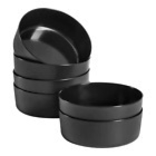  Melamine Dinner Bowls in Charcoal Black (Set of 6) - Lot 186