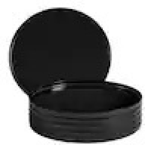Trenblay Coupe Melamine Dinner Plates in Charcoal Black (Set of 6)  - Lot 191