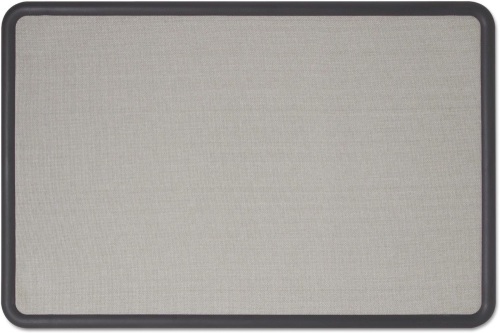 Quartet Bulletin Board, Fabric, 3 x 2 Feet, Office Bulletin Boards, Contour Gray Plastic Frame (7693G) - Lot 77