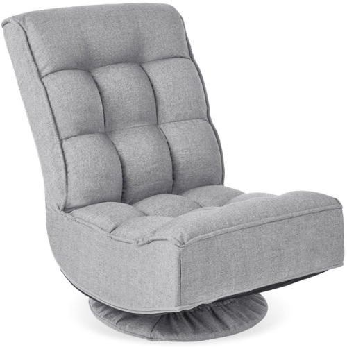 Folding Floor Gaming Chair w/ 360-Degree Swivel, 4 Adjustable Positions 24"(L) x 24"(W) x 34.75"(H) - Lot 92