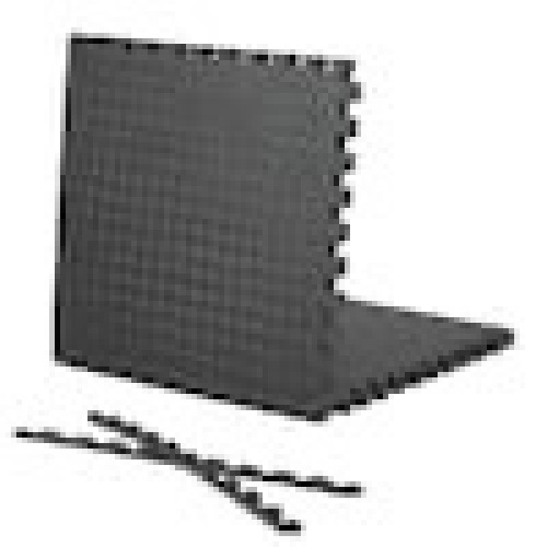 Black 24 in. W x 24 in. L x 0.5 in. T EVA Foam Diamond Pattern Gym Flooring Mat (6 Tiles/Pack) (24 sq. ft.)  - Lot 108