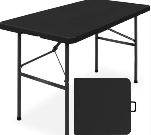 Portable Folding Plastic Dining Table w/ Handle, Lock - 4ft - Lot 213