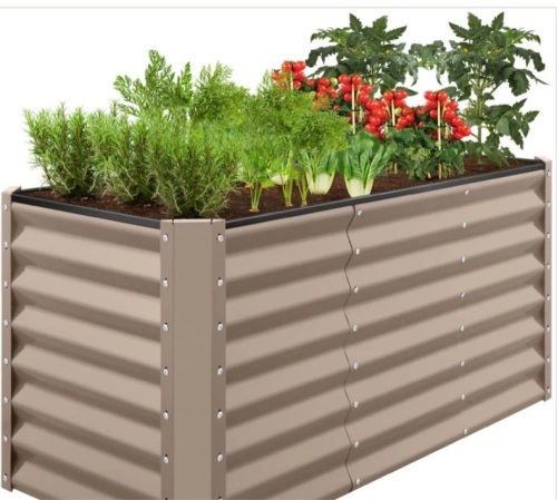 Outdoor Metal Raised Garden Bed for Vegetables, Flowers, Herbs - 4x2x2ft - Lot 214