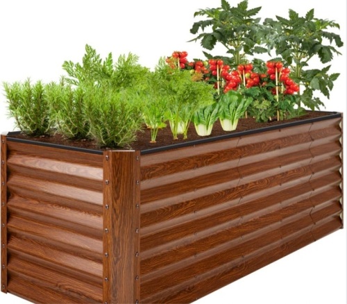 Outdoor Metal Raised Garden Bed for Vegetables, Flowers, Herbs - 8x2x2ft - Lot 230